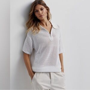 Pristine Varley Clayton Polo quarter zip White Size Small